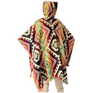 1326 Alpaca Wool Poncho – Handmade Cowboy Serape Western Style Inspired